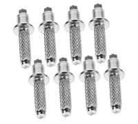 BCOATH 8pcs Trekking Pole Feet Folding Lightweight Walking Stick Hiking Stick Mountaineering Cane Tips Hiking Poles Steel Silver