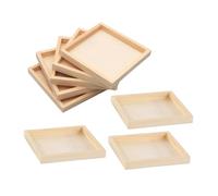 BCOATH 8pcs Wooden Puzzle Organizer Tray Stable Wood Construction with Seamless Connection for Jigsaw Sorting and Storage Montessori Craft Blocks Tray for Family Bonding at Home and