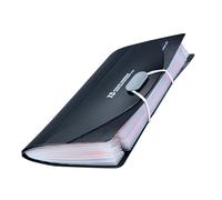 BCOATH A6 Expanding File Folder 13-Compartment Accordion Document Organizer Cash and Receipt Holder Black Cover Rainbow Inner Pages for Office and Travel