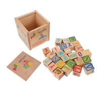 BCOATH Abc Wooden Building Blocks for Educational Alphabet and Number Stacking Natural Wood Material with Smooth Edges Interactive Learning Tool for Boys and Early Development