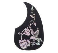 BCOATH Acoustic Guitar Pickguard Protective Sticker Made of Lightweight Plastic with Smooth Surface and Decorative Silver Pattern, for Easy Carry and Storage on Classical Guitars
