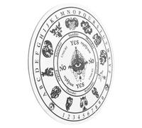 BCOATH Acrylic Divination Pendulum Board 15Cm Black Small Desktop Energy Plate with Engraved Pattern for Meditation and Home Decor