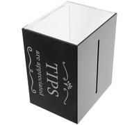 BCOATH Acrylic Tip Jar with Lock for Money Collection, Large Capacity Donation Box with Slot, Versatile Design Suitable for Bartenders and Restaurants, Black Storage Container