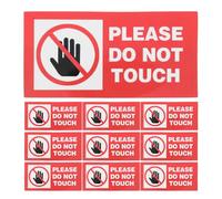 BCOATH Adhesive Safety Signs 10pcs Do Not Touch Stickers Vinyl Warning Labels with Easy Application for Business Use