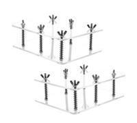 BCOATH Adjustable Acrylic Card Flattening Tool and Layered Frame 2pcs with Metal Screw Fasteners for Storing and Repairing Game and Sports Paper Collectible Pieces