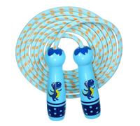 BCOATH Adjustable Cotton Jump Rope with Anti-fall Abs Handles Dinosaur Pattern Skipping Rope for Beginners Fitness Exercise Physical Education Equipment