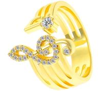 BCOATH Adjustable Musical Note Ring for Women and Finger Jewelry with Elegant Geometric Design and Stylish Open Band Fashion Accessory