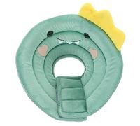 BCOATH Adjustable Soft Cat Recovery Collar for Kittens Breathable Cone Design to Prevent Licking and Scratching for Comfort Cute Green Dinosaur s