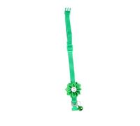 BCOATH Adorable Flower Design Pet Collar Bell for Cats and Dogs Stylish Neck Chain for Fashion Parties Creative Green Necklet for Your Lovely Pet