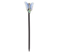 BCOATH Ancient Blue Hanfu Hairpin, Handmade Chinese Traditional Flower Hair Stick, Classic Cloth Hair Decoration for Wedding and Daily Wear