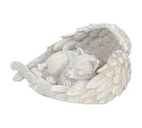 BCOATH Angel Cat Memorial Stone Resin Pet Tribute Statue Outdoor Garden Ornament for Cat Lovers Indoor Decorative Pet Gravestone Symbol of Eternal Love