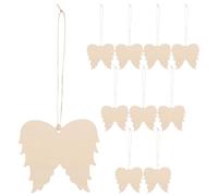 BCOATH Angel Wings Wooden Cutouts Delicate Wing Shape Beige Wood Pieces with Smooth Surface Safe Craft Decoration for Holiday and Birthday