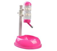 BCOATH Automatic Pet Water Dispenser and Food Holder Pet Feeding Bowl with Anti-slip Base Durable and Material for Dogs and Cats Rose Red