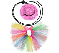 BCOATH Bearded Dragon Costume Set Small Pet Accessories Lizard Witch Hat and Tutu Skirt Halloween Dress Up Reptile Outfit