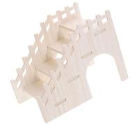 BCOATH Beige Wooden Ladder for Small Pets, Odor Free Climbing Providing Relaxing Fun for Hamsters and Guinea Pigs in Cage
