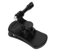 BCOATH Black Alloy and PC Camera Backpack Clip Mount with Strong and Sturdy Clip, Quick 360 Degree Rotating Action Camera Strap Clamp for Motorcycle Windshield and Climbing