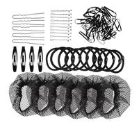 BCOATH Black and Invisible Hair with Hair for Bun Bands Multiple Hairpins Breathable Fabric Material to Secure The Bun for Dancers