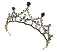 BCOATH Black Bridal Crown and Zinc Alloy Material Vintage Tiara Crown with Sturdy Rhinestones Elegant and Delicate Headband for Women Suitable for Celebrations and Special Occasion