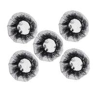 BCOATH Black Elastic Hair Snood Nets Made of Soft Cloth 5pcs Keeps Hair Fixed and Protects from Heat for Ballet Dance Performance for Professional Dancing Performers and Company