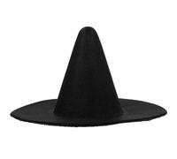BCOATH Black Mini Witch Hat for Dolls and Pets, 15cm Cloth DIY Party Accessory, Halloween Miniature Hat Decoration for Halloween Party and Crafting