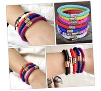 BCOATH Bohemian Style Polymer Clay Bracelet with Colorful Elastic Wrist String Handmade Soft Clay Wristband for Women Durable Fashion Accessory for Party Travel and Daily Wear Versatile