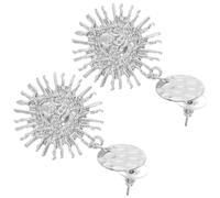 BCOATH Bohemian Sun Dangle Earrings for Women, 1 Pair Round Metal Boho Drop Earrings with Sun Crystal Pendant, Vintage Style Jewelry for Parties and Everyday Wear