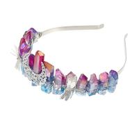 BCOATH Bride Crystal Crown Hairband with Dragonfly Design, Zinc Alloy Material, Comfortable to Wear and Will Not Hurt Hair, for Wedding and Special Occasion Accessories