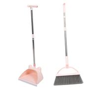BCOATH Broom and Dustpan with Soft Plastic Bristles Cartoon Pig Design Indoor Cleaning Tool for Teaching Cleanliness and Organization Practical Household Sweeping Combo