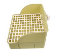 BCOATH Bunny Litter Box with Urine Guard Square Plastic Pet Toilet Tray for Cage Easy-clean Small Animal Potty Pan for Rabbits Guinea Pigs Hamsters Chinchillas Stable and Odor-resistant