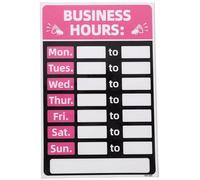 BCOATH Business Hours Sign Store Opening Sign Decal 30X20Cm Writable Adhesive Waterproof Anti-Fade Outdoor Business Window Display for Shops and Offices