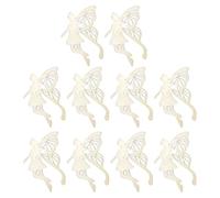 BCOATH Butterfly Cutouts to Creativity 10pcs Khaki Wooden Fairy Shaped Simple Design with No Burrs for Wood Craft Supplies for Household Hanging Pendant Decors