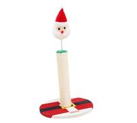 BCOATH Cat Scratching Post Adorable Santa Design Natural Sisal Rope Scratcher for Indoor Cats Fun and Festive Christmas for Scratching and Exercise