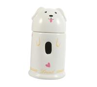 BCOATH Ceramic Hamster Water Bottle Holder with Stable Base Dog Shaped Animal Drinking Stand for Hedgehogs Rabbits Pets Easy to Clean and Compact