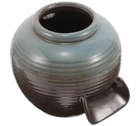 BCOATH Ceramic Outdoor Water Fountain Fish Pot, Handcrafted Circulating Waterfall Jar for Garden Patio, Decorative Tabletop Fountain Jar Suitable for Fish Pond Landscape