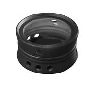BCOATH Ceramic Tea Warmer Pedestal with Hollow Heat Dissipation Pattern Sturdy Japanese Style Teapot Heater for Tea Heat Preservation Compact Black Candle Base for Long-term Use
