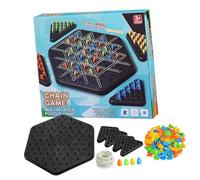 BCOATH Chain Triangle Chess Game for Players Portable Competitive Strategic Board for Family Night Versatile Plastic Multiplayer Game Enhancing Interaction and Communication