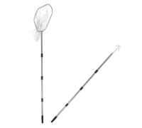 BCOATH Chicken Catcher Net with Stainless Steel Telescopic Handle and Hook for Outdoor Poultry Farming Foldable Thickened Catching Tool for Ducks Geese and Small Animals Stress-reducing