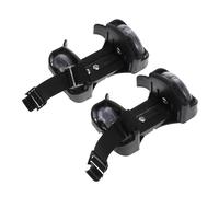 BCOATH Children's Black Pvc Shoe Skates with Flashing Wheels, Adjustable Size, Wear-resistant and Not Easy to Deform, Roller Skating Shoes for Kids with Load Capacity to 50kg