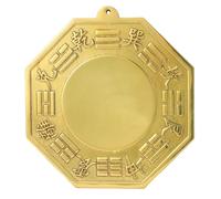 BCOATH Chinese Style Brass Bagua Mirror Home Auspicious Ornament with Concave Mirror for Hanging Decor and Collectibles to Ward off Evil and Enhance Feng Shui