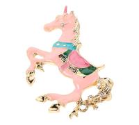 BCOATH Chinese Zodiac Horse with Elegant Enamel Craftsmanship Brooch Pin Strong Fastening Zinc Alloy Animal Brooch Decorative Accessory for Women for Bags and Shawls in Business Or