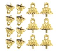 BCOATH Christmas Ornament Caps Versatile Use and Creativity 100pcs Replacement Ornament Hangers in Golden for Foam Decorations and Disco for Events and Bars