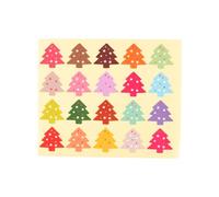 BCOATH Christmas Tree Star Sealing Stickers, 12pcs Colorful Self-Adhesive Label Sheets for Bags, Party Packaging, and Baking Wrapping, Holiday Seal Labels Random Color Random Color