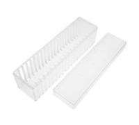 BCOATH Clear Coin Storage Box with Slots Transparent Plastic Organizer for Banknotes and Coins Secure Locking Display Case for Collectors Multifunctional Money Holder Stylish and