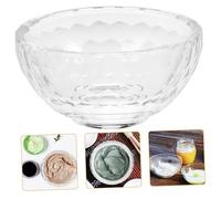 BCOATH Clear Facial Mixing Bowl for Skincare Masks and Holy Water Elegant Glass Spa Crystal Bowl for Beauty Salon Use Practical Offering and Hair Removal Tool
