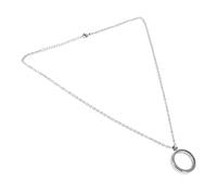BCOATH Clear Glass Floating Locket Pendant with Openable Screw Design Stainless Steel Round DIY Jewelry Charm Holder with Chain for Wedding Bouquet Memory Keepsakes and Photo Display