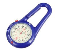 BCOATH Clip-on Glow in The Dark Dial Fob Watch with Alloy Carabiner Buckle, Backpack Belt Quartz Clip Watch for Outdoor Climbing and Mountaineering in Blue