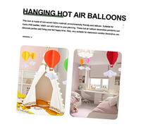BCOATH Colorful Felt Hot Air Balloon Pendant with Clouds Multipurpose Kindergarten Corridor Hanging Decorations for Classroom Childs Room Birthday Party