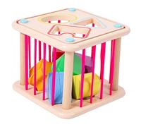 BCOATH Colorful Wooden Sensory for Lightweight Grasping Blocks Educational Shape Sorter for Hand Eye Coordination and Logical Thinking Development Portable Early Learning Plaything
