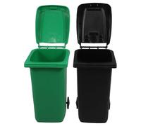 BCOATH Compact Mini Trash Bin 2Pcs with Swing Top Desktop Pencil Holder for Study and Work Areas