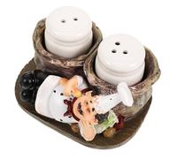 BCOATH Creative Resin Spice Container Set with Lid Design for Condiment Storage, Includes Two Kitchen Salt Jars, for Restaurant and Dining Room Decor
